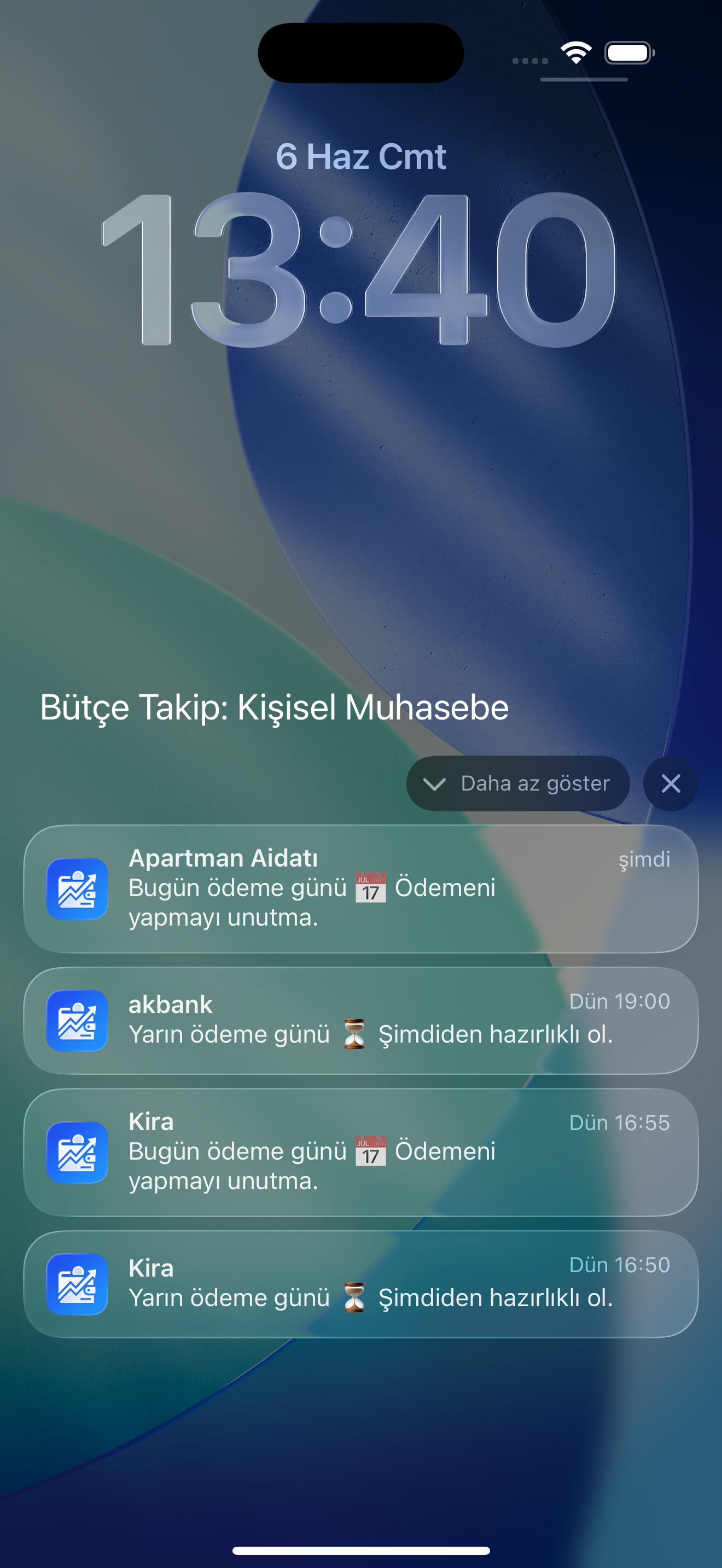Kilit ekranı bildirimleri