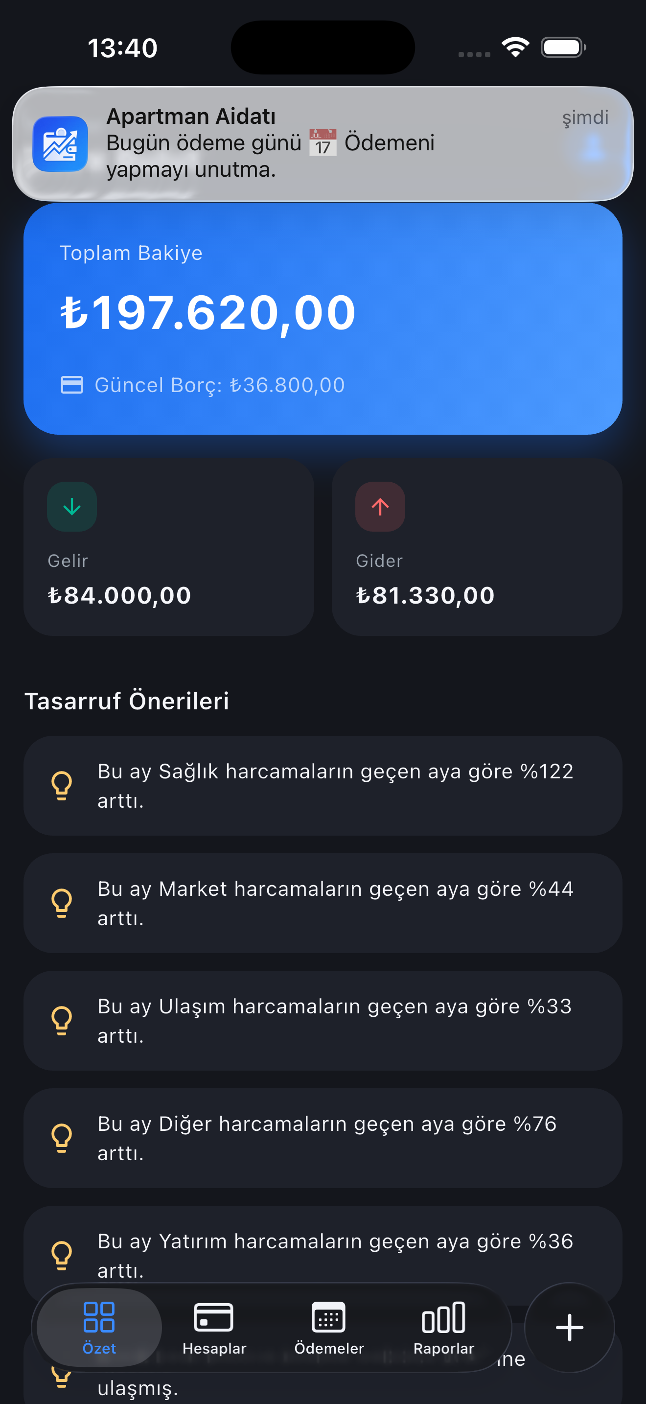 Ödeme bildirimi